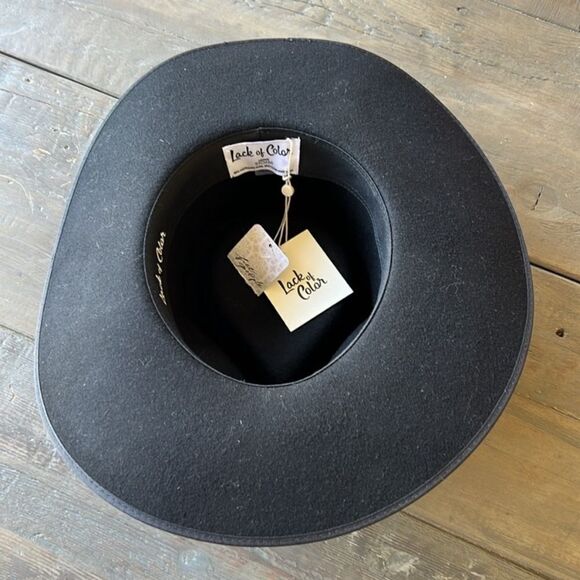 Free People Black Rancher Felt Hat M - Picture 7 of 9